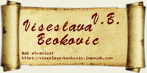 Višeslava Beoković vizit kartica